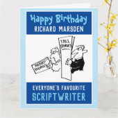 Happy Birthday aan een Scriptwriter Kaart (Gele Bloem)