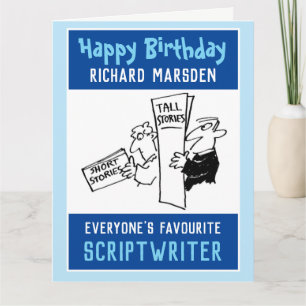 Happy Birthday aan een Scriptwriter Kaart