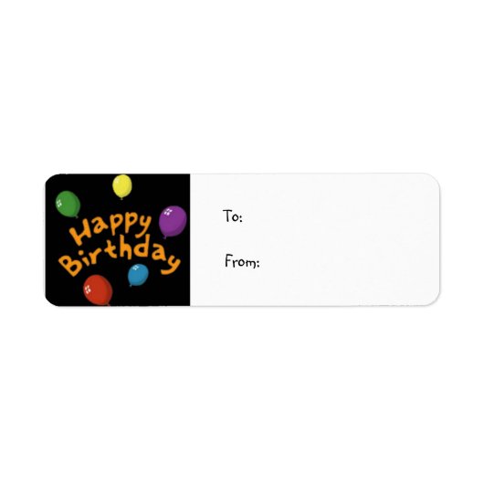 Happy_birthday, Aan: Van: Etiket (Voorkant)