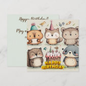 Happy Birthday aangepast (Voorkant / Achterkant)