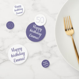 Happy Birthday - aangepast, aangepast, rood en wit Confetti