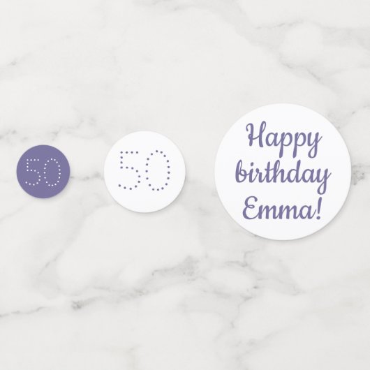 Happy Birthday - aangepast, aangepast, rood en wit Confetti (Achterkanten)