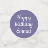 Happy Birthday - aangepast, aangepast, rood en wit Confetti (Kleine voorkant)