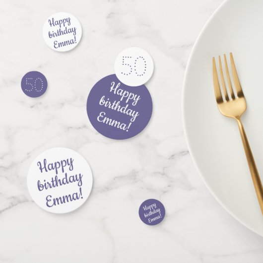 Happy Birthday - aangepast, aangepast, rood en wit Confetti (Groep)