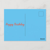 Happy Birthday aangepast Briefkaart (Achterkant)