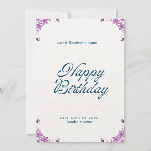 Happy Birthday aangepast Feestdagenkaart (Voorkant)