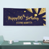 Happy Birthday - Aangepast jaartal - Aangepaste pe Spandoek (Beurs)