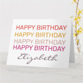 Happy Birthday aangepaste naam Kaart (Gele Bloem)