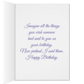 Happy Birthday (aangepaste naam) Paarse Iris (Binnen (Rechts))