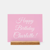 Happy Birthday aangepaste scriptnaam tekst lichtro Acryl Bord (Voorkant)