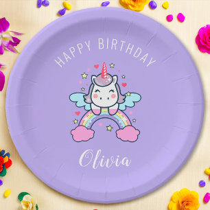 Happy Birthday aangepaste tekst Schattigee regenbo Papieren Bordje