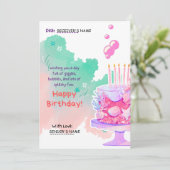 HAPPY BIRTHDAY aangepaste Vakantie Kaart (Staand voorkant)