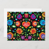 😍 Happy Birthday aanpasbaar folklore briefkaart (Voorkant / Achterkant)