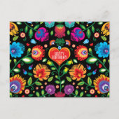 😍 Happy Birthday aanpasbaar folklore briefkaart (Voorkant)