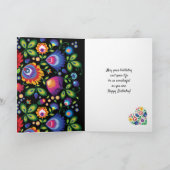 🌺 Happy Birthday aanpasbare folklore-kaart Kaart (Binnen)