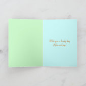 Happy Birthday, aap op een boom Kaart (Binnen)