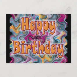 Happy Birthday Abstract Briefkaart