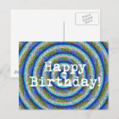 Happy Birthday Abstract Briefkaart (Voorkant / Achterkant)