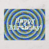Happy Birthday Abstract Briefkaart (Voorkant)