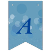 Happy Birthday Abstract Circles Dashes Blauw Vlaggetjes (Tweede vlag)