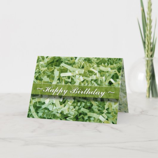 Happy Birthday Abstract groenboek foto's Kaart (Voorkant)
