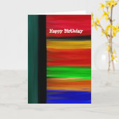 Happy Birthday Abstract Kaart (Gele Bloem)