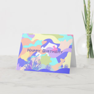 Happy Birthday Abstracte Moderne Kunst Kaart
