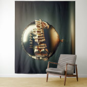 Happy Birthday-achtergrond Wandkleed (In situ)