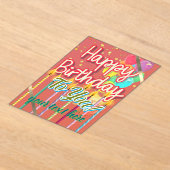 Happy Birthday Acryl Uitnodigingen (Laagn)