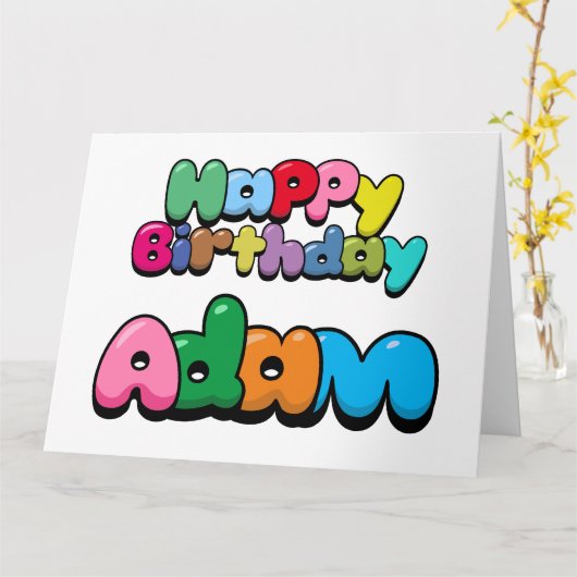 Happy Birthday Adam Kaart (Gele Bloem)