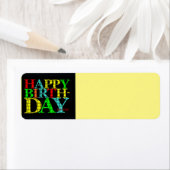 Happy Birthday-adreslabel Etiket (Insitu)