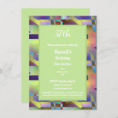 Happy Birthday Adult Any Age Abstract Pattern Kaart (Voorkant / Achterkant)