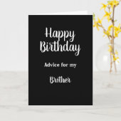 Happy Birthday Advice breid geen broer op Kaart (Gele Bloem)