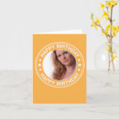 Happy Birthday afbeelding Lijst in het geel Kaart (Gele Bloem)