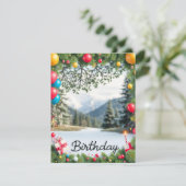 Happy Birthday Afbeelding Lijst Kaart Design (Staand voorkant)