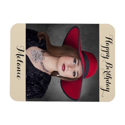 Happy Birthday Afbeelding Magnet Magneet (Horizontaal)