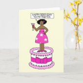 Happy Birthday African American Frister Kaart (Gele Bloem)