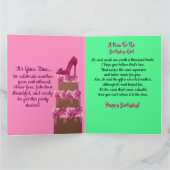 Happy Birthday African Lady Birthday Cake Kaart (Binnen)