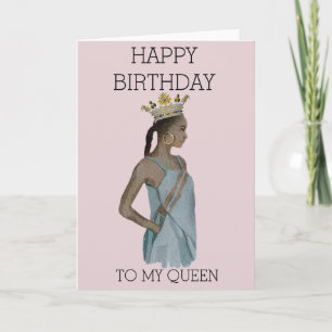 Happy Birthday Afrikaanse American Woman Card Kaart
