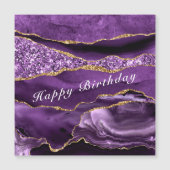 Happy Birthday - Agate Paars Violet Gold (Voorkant)