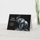 Happy Birthday Age is onbelangrijk Funny Elephant Kaart (Voorkant)