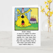 Happy Birthday Aging Wenskaart Kaart (Gele Bloem)