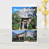 Happy Birthday Ahwahnee Hotel in Yosemite Kaart (Gele Bloem)
