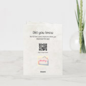 "Happy Birthday" Ai Wenskaart Kaart (Achterkant)