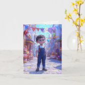 "Happy Birthday" Ai Wenskaart Kaart (Gele Bloem)