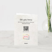 "Happy Birthday" Ai Wenskaart Kaart (Achterkant)