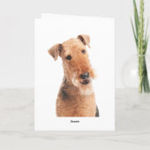 Happy Birthday Airedale Terrier Dog Wenskaart Kaart (Achterkant)