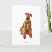 Happy Birthday Airedale Terrier Dog Wenskaart Kaart (Achterkant)