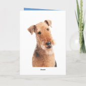 Happy Birthday Airedale Terrier Dog Wenskaart Kaart (Achterkant)