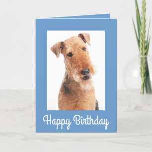Happy Birthday Airedale Terrier Dog Wenskaart Kaart